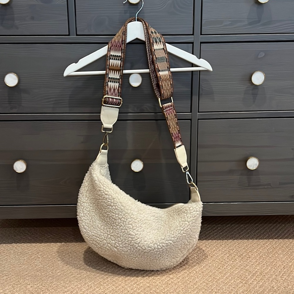 Sherpa Crossbody Crescent Shape